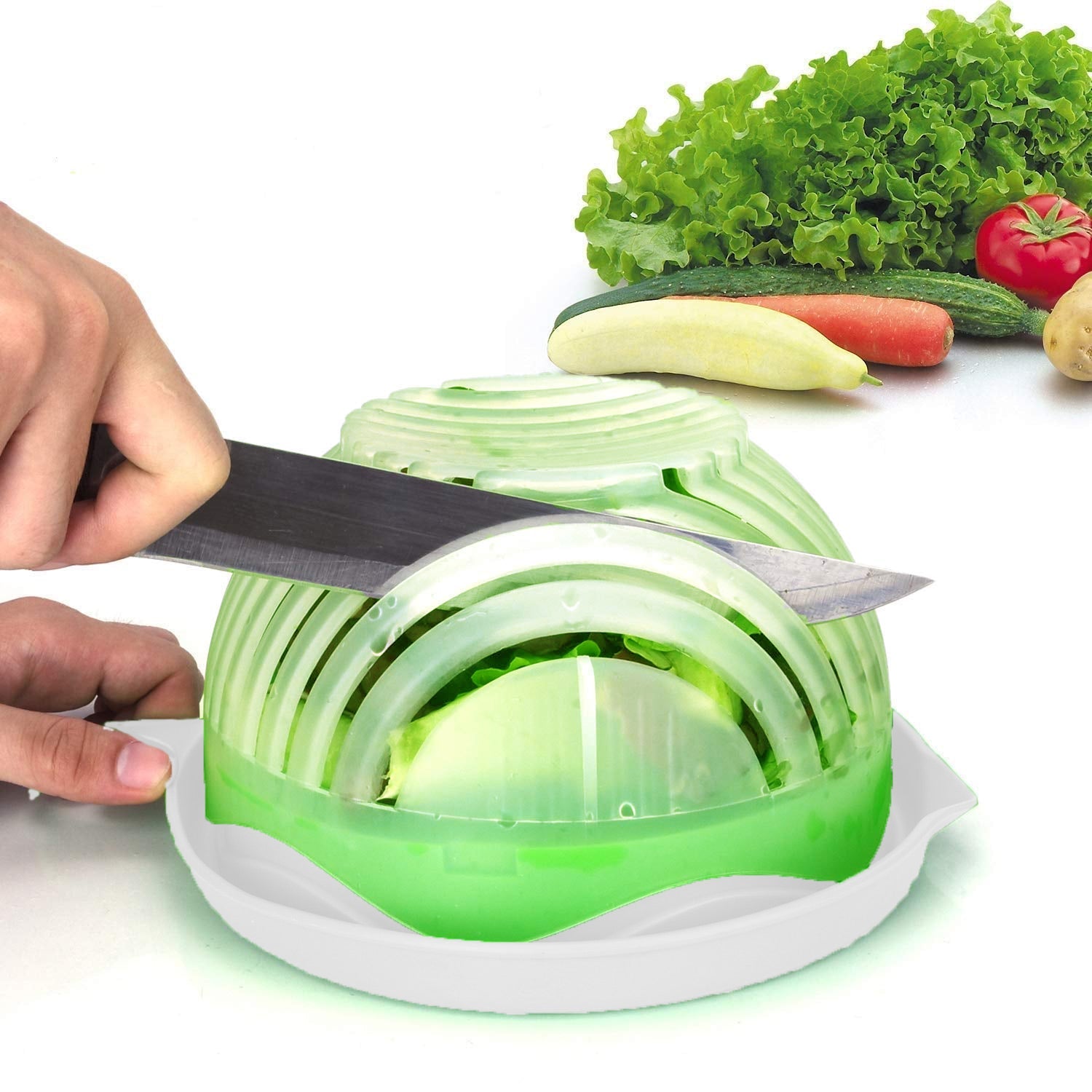 Portable Salad Cutter Bowl