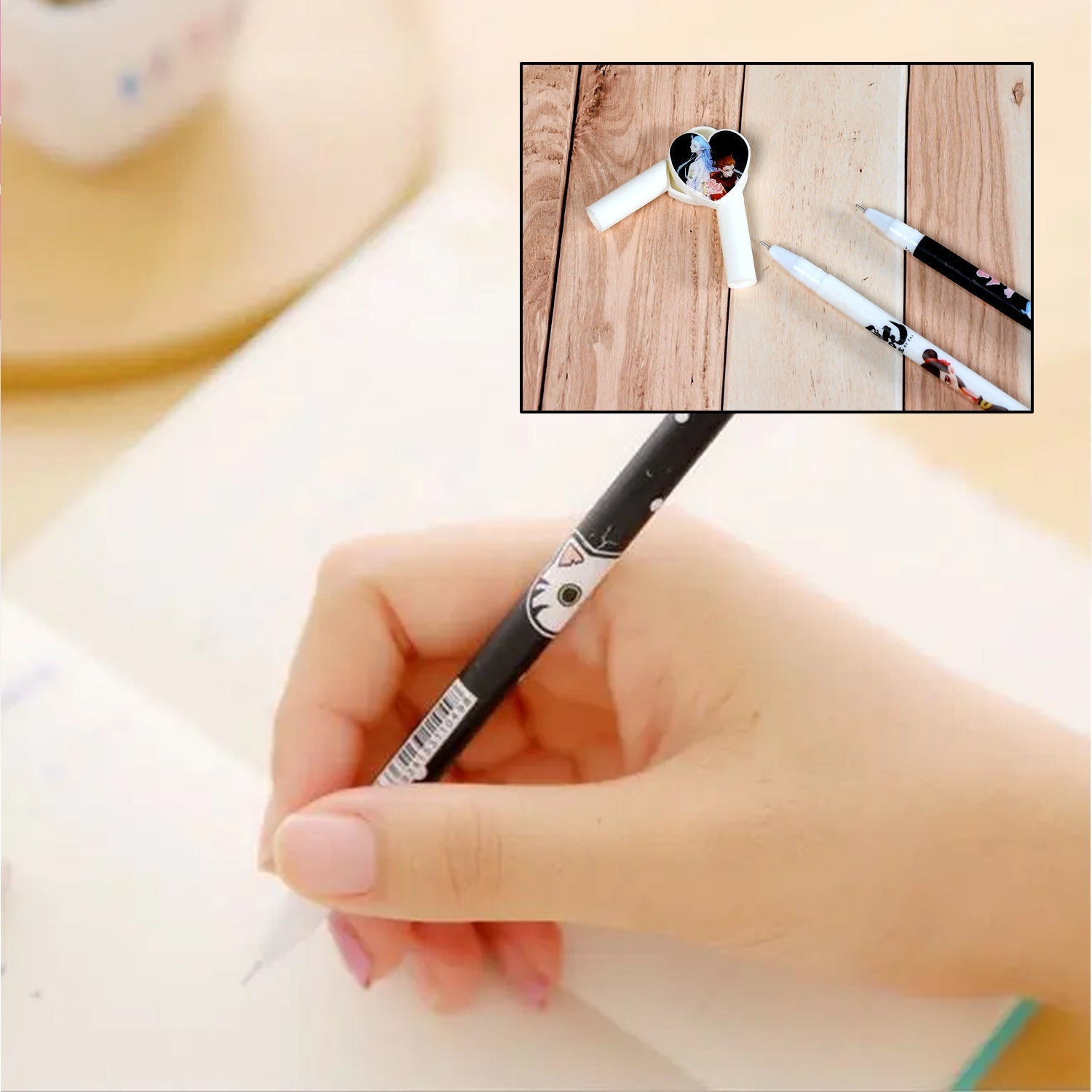 Smooth writing heart ball pen