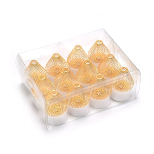 Acrylic LED tea light candles, set of 12, for decoration