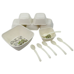 Stylish 13-piece pudding serving set.