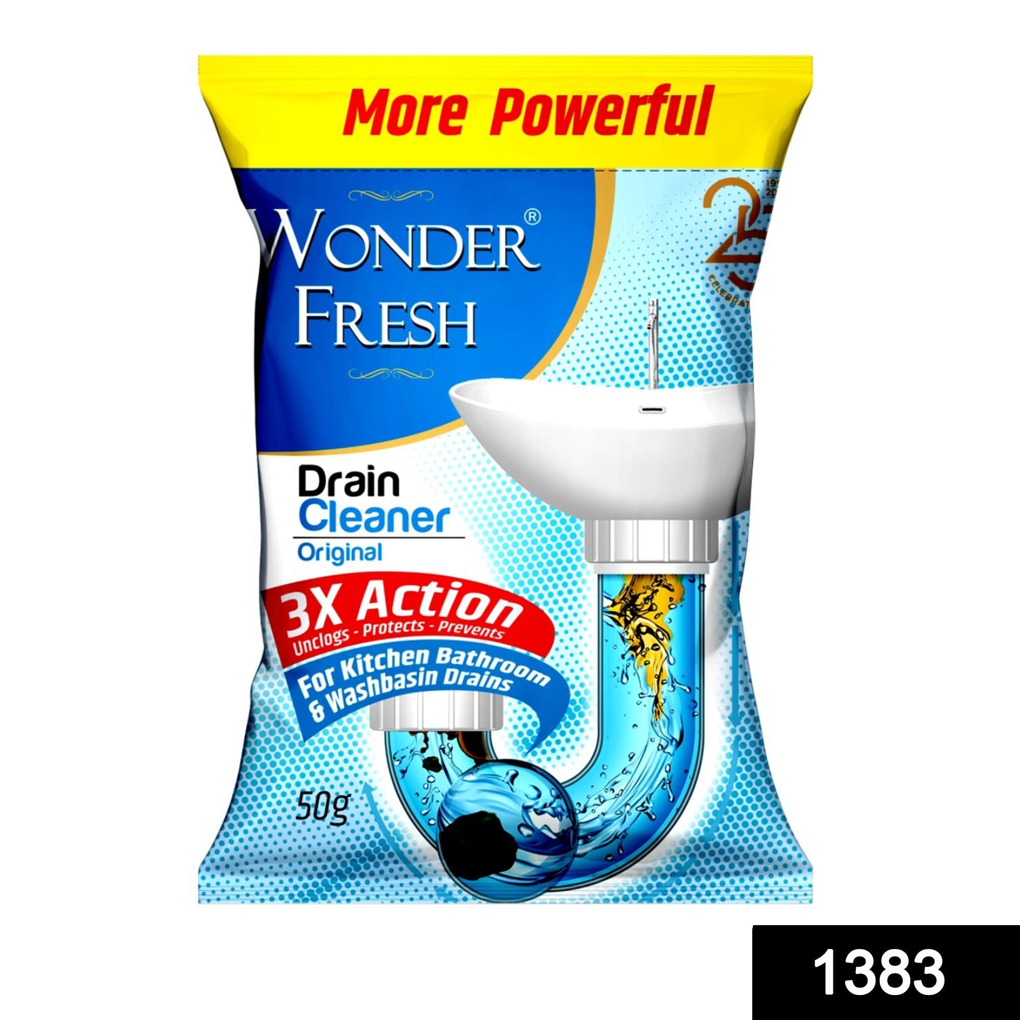 Drain cleaner powder for clogged sinks