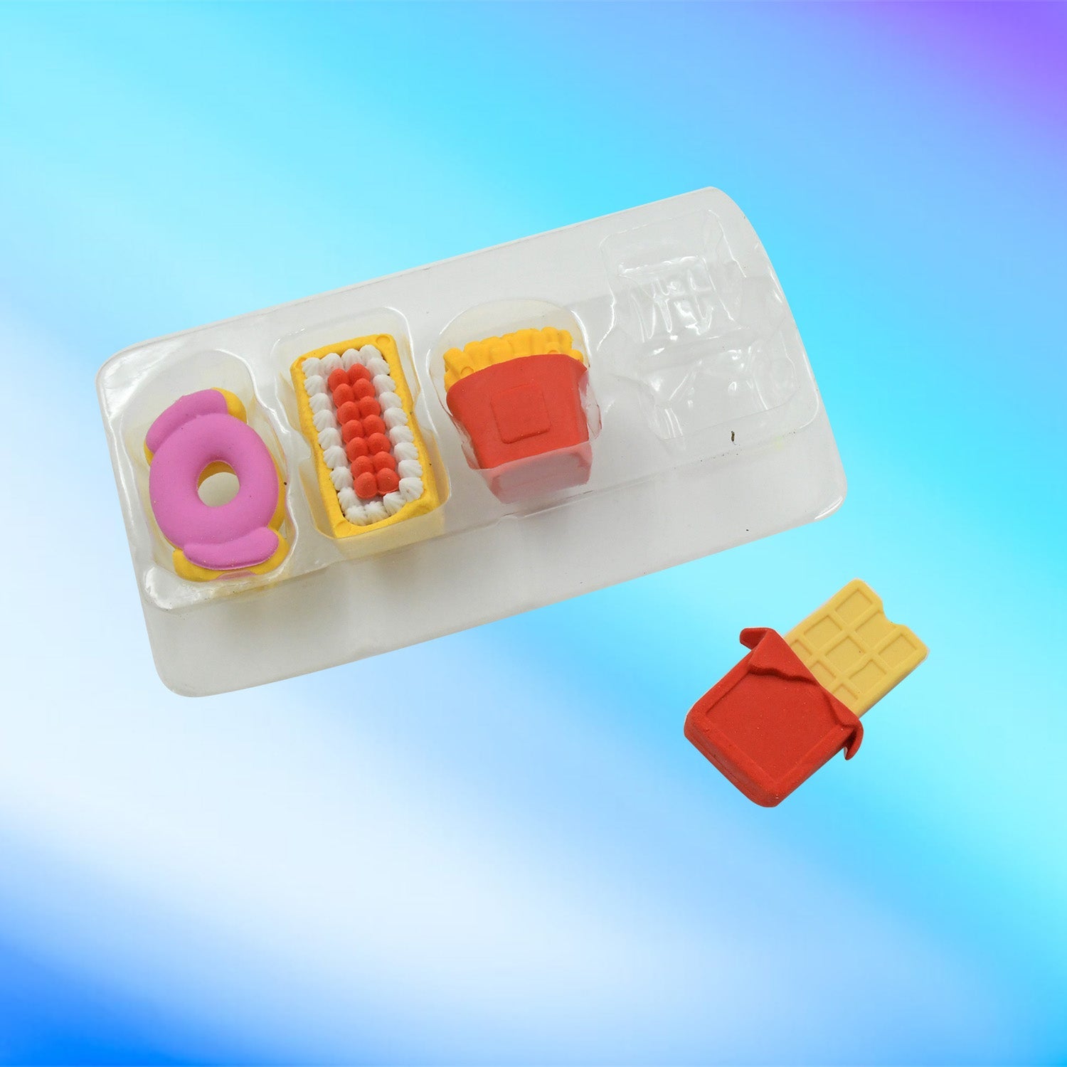 Cute food and drink erasers for children