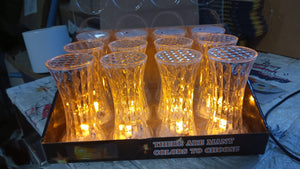 crystal lamp in golden color