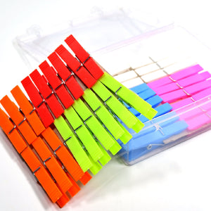 Multi-purpose clothes clips with box.