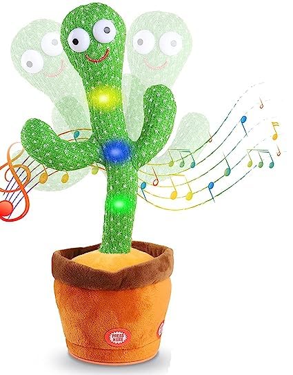 Beautifully Designed Cute Dancing Talking Cactus Toy/Talking Cactus Plush Toy Mimic Cactus Toy with Light and Music