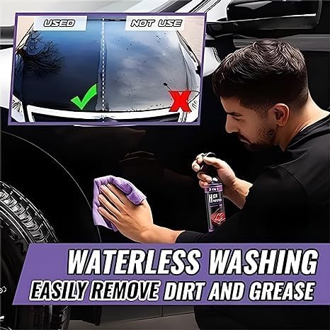 3 In 1 High Protection Quick Car Coating Spray Clean, Polish & Repair, Multipurpose Liquid Car & Bike Polish, Suitable for Dashboard, Restores Faded Plastic & Fiber, 200ml (1)