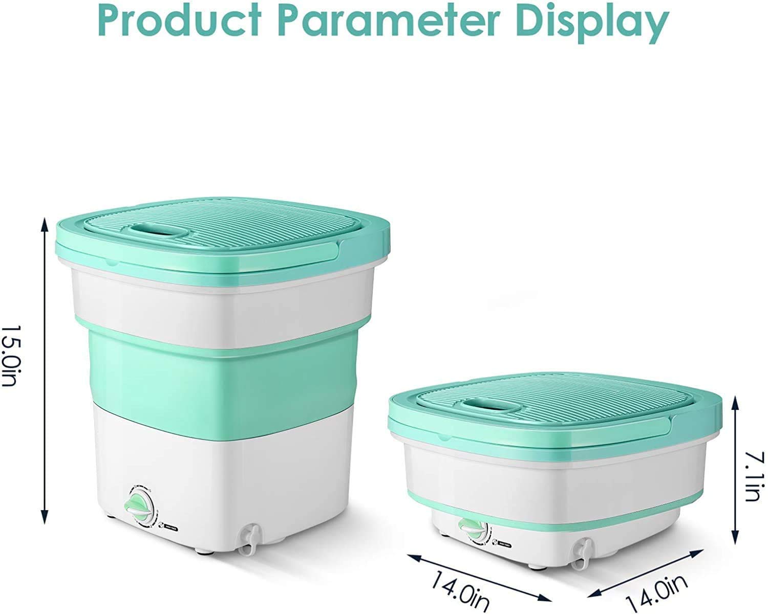 Foldable Washing Machine - Compact & Portable Laundry Solution for Travel, Camping, & Small Spaces 🧺