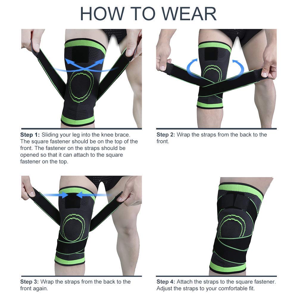 Knee Compression Sleeve with Adjustable Support Pain Relief & Enhanced Performance 💪