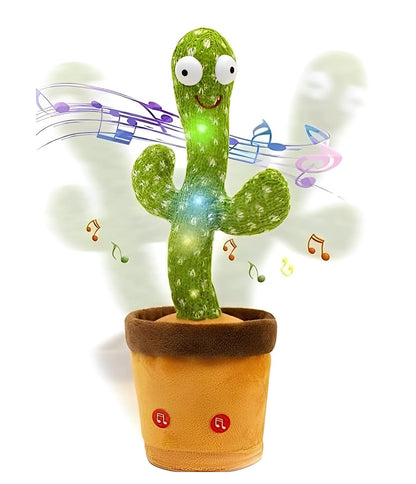 Beautifully Designed Cute Dancing Talking Cactus Toy/Talking Cactus Plush Toy Mimic Cactus Toy with Light and Music