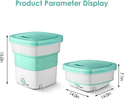 Mini Portable Washing Machine Foldable & Compact Washer for Travel, Camping & Small Spaces 🧺