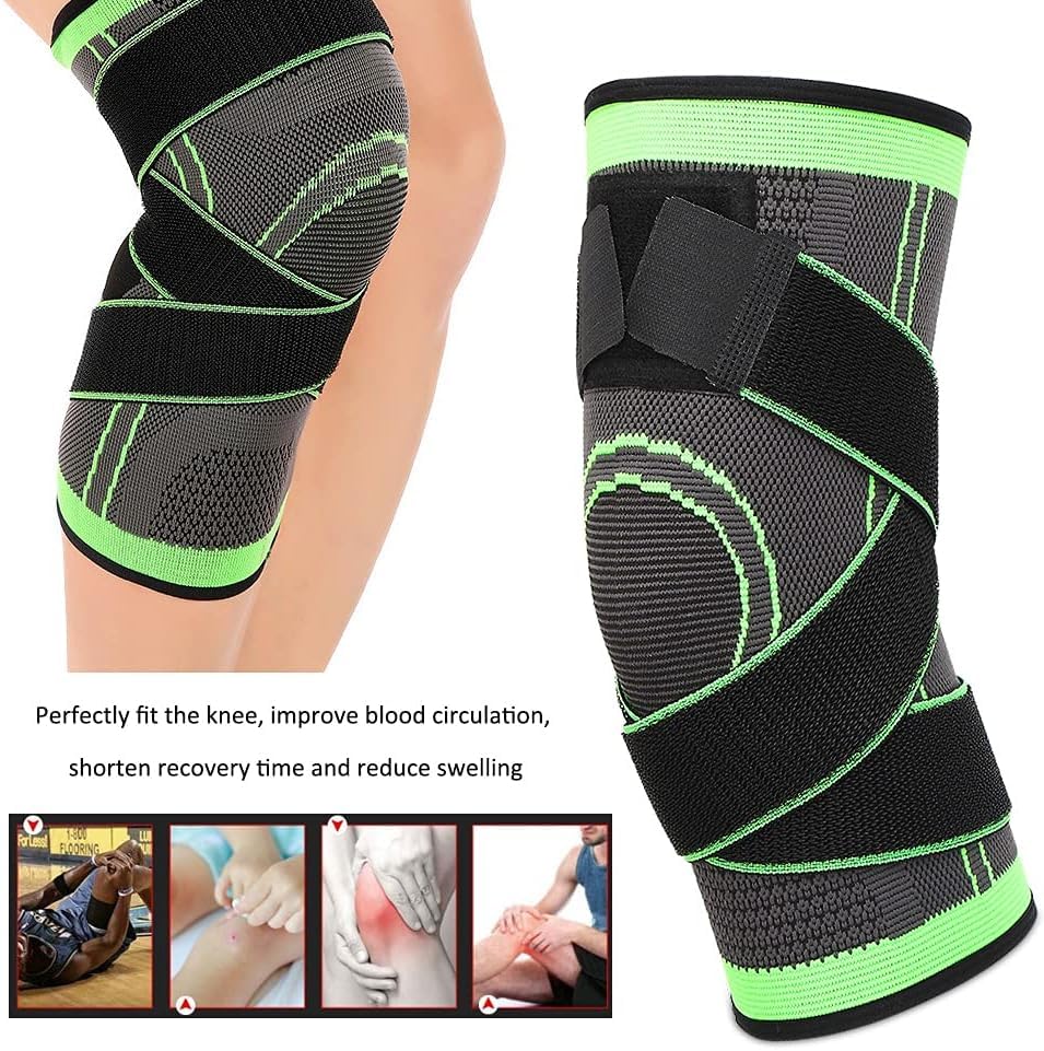 Knee Compression Sleeve with Adjustable Support Pain Relief & Enhanced Performance 💪