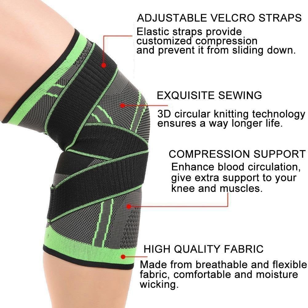 Knee Compression Sleeve with Adjustable Support Pain Relief & Enhanced Performance 💪