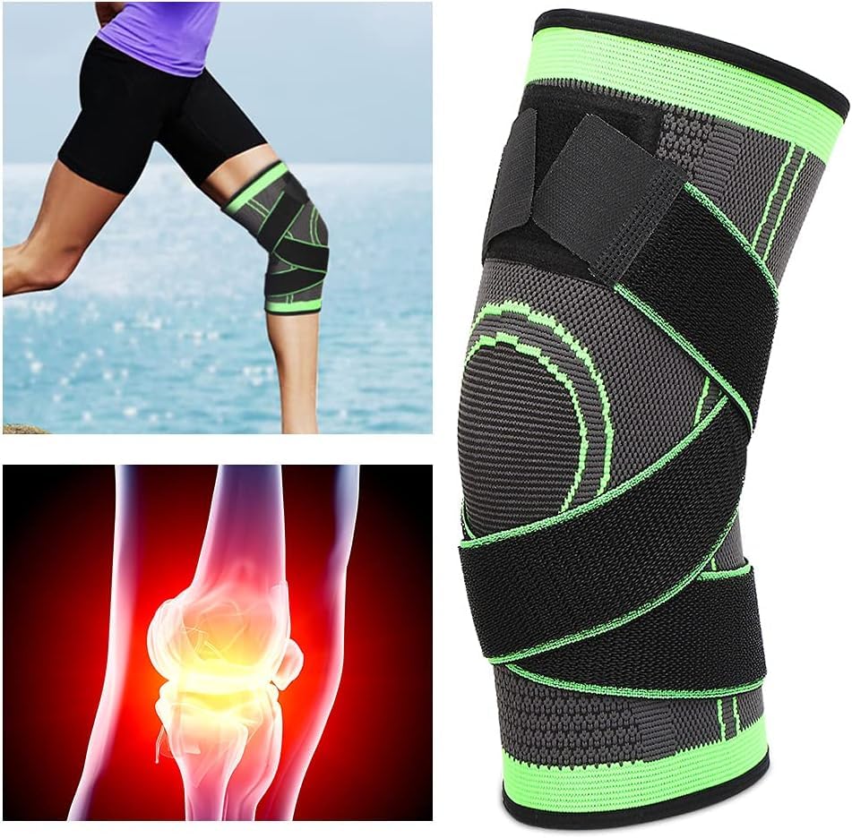 Knee Compression Sleeve with Adjustable Support Pain Relief & Enhanced Performance 💪