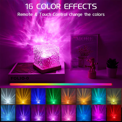 Ocean Wave Projector 3D Night Light with Remote & Touch Control 16 Colors   🌊🌌