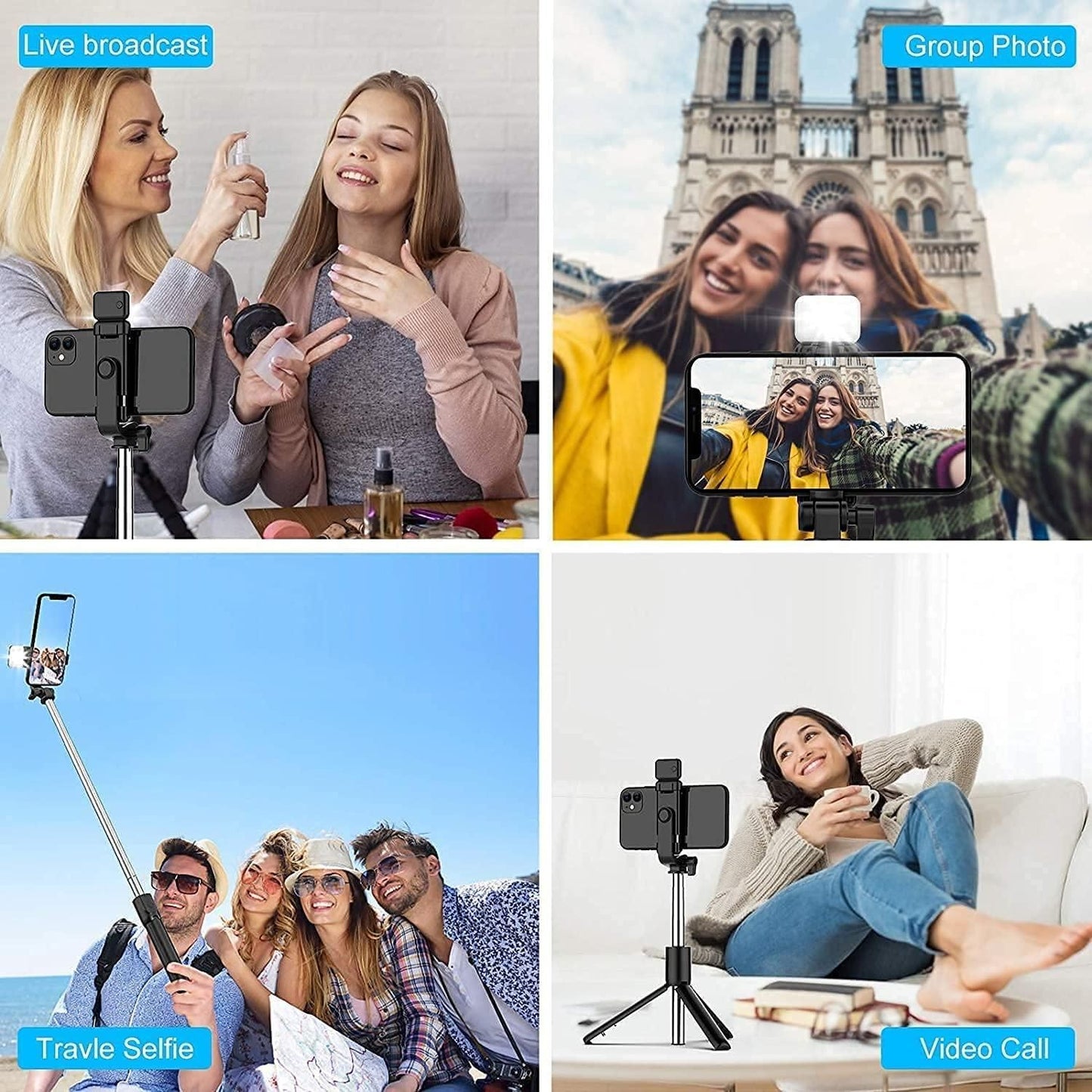 All-in-One Wireless Bluetooth Selfie Stick Tripod