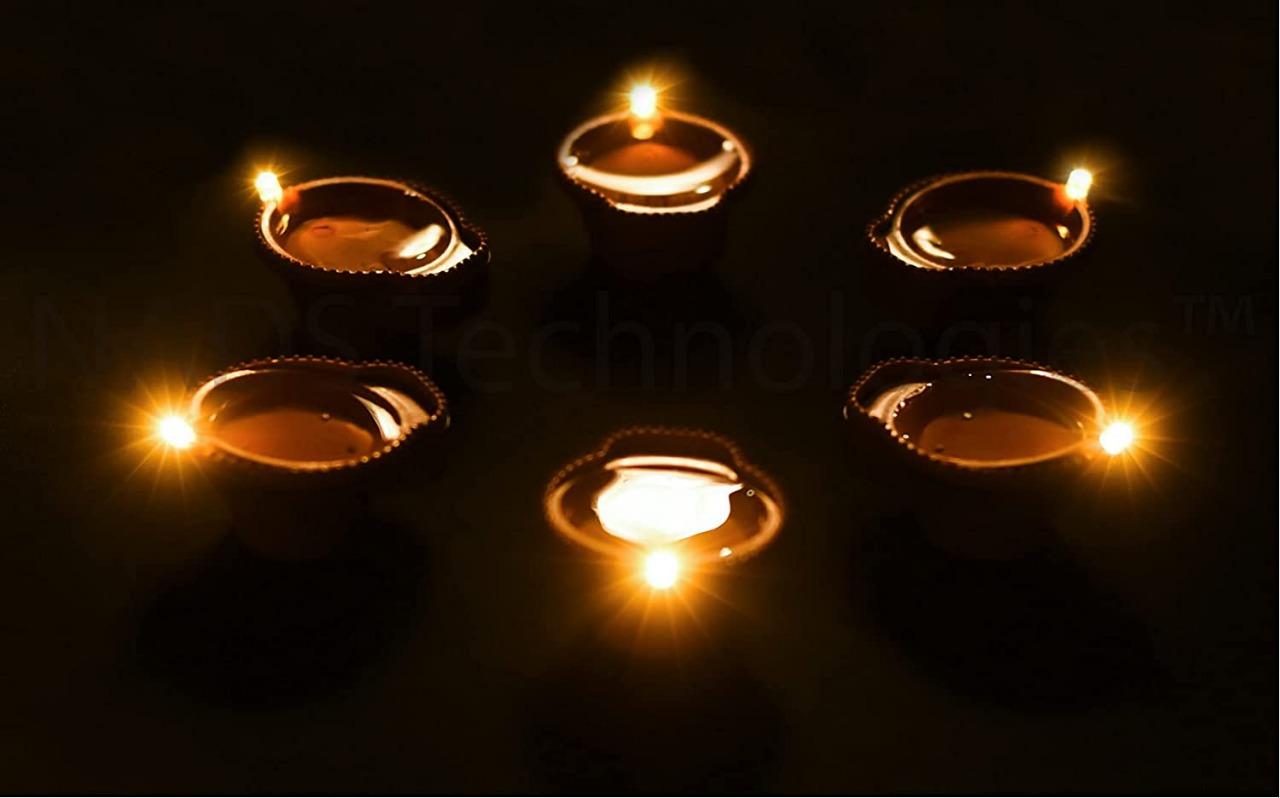 Water Sensor Led Diyas Candle (12 PCS)