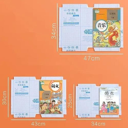 Paper Sticker Book Cover for Craft 30 Pcs, Waterproof School Textbook Protective Case Cover Can Be Cut Self-Adhesive (3 Sizes Book Cover 47 * 34, 43 * 30, 34 * 25cm) (Pack of 30)