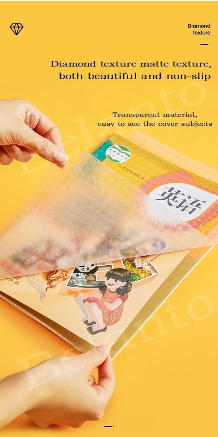 Paper Sticker Book Cover for Craft 30 Pcs, Waterproof School Textbook Protective Case Cover Can Be Cut Self-Adhesive (3 Sizes Book Cover 47 * 34, 43 * 30, 34 * 25cm) (Pack of 30)