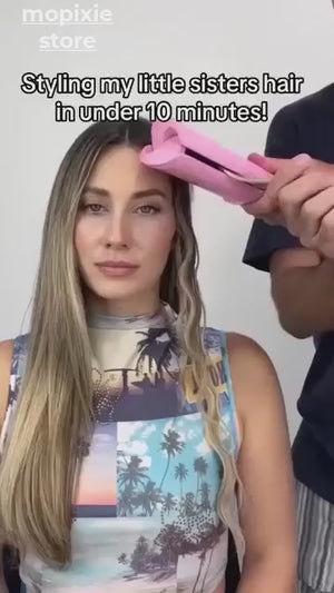 Close-up video of the 2 barrel deep waver styling hair into beautiful mermaid waves.