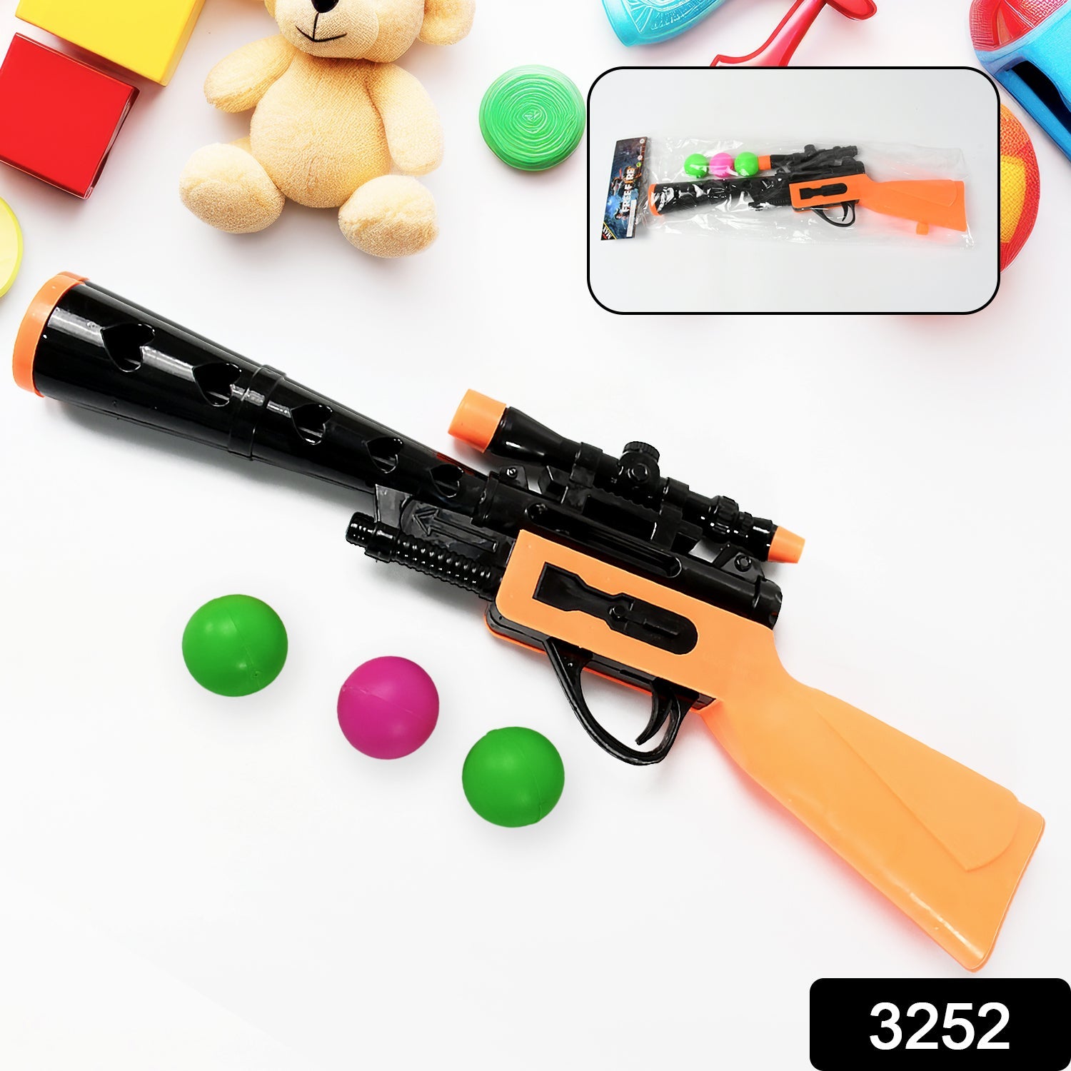 Manual Big Shooting 3 Ball Gun Toy shoot super ping pong gun for kids, Plastic Balls Shooting Gun Toys For Boys Kids High Quality Gun