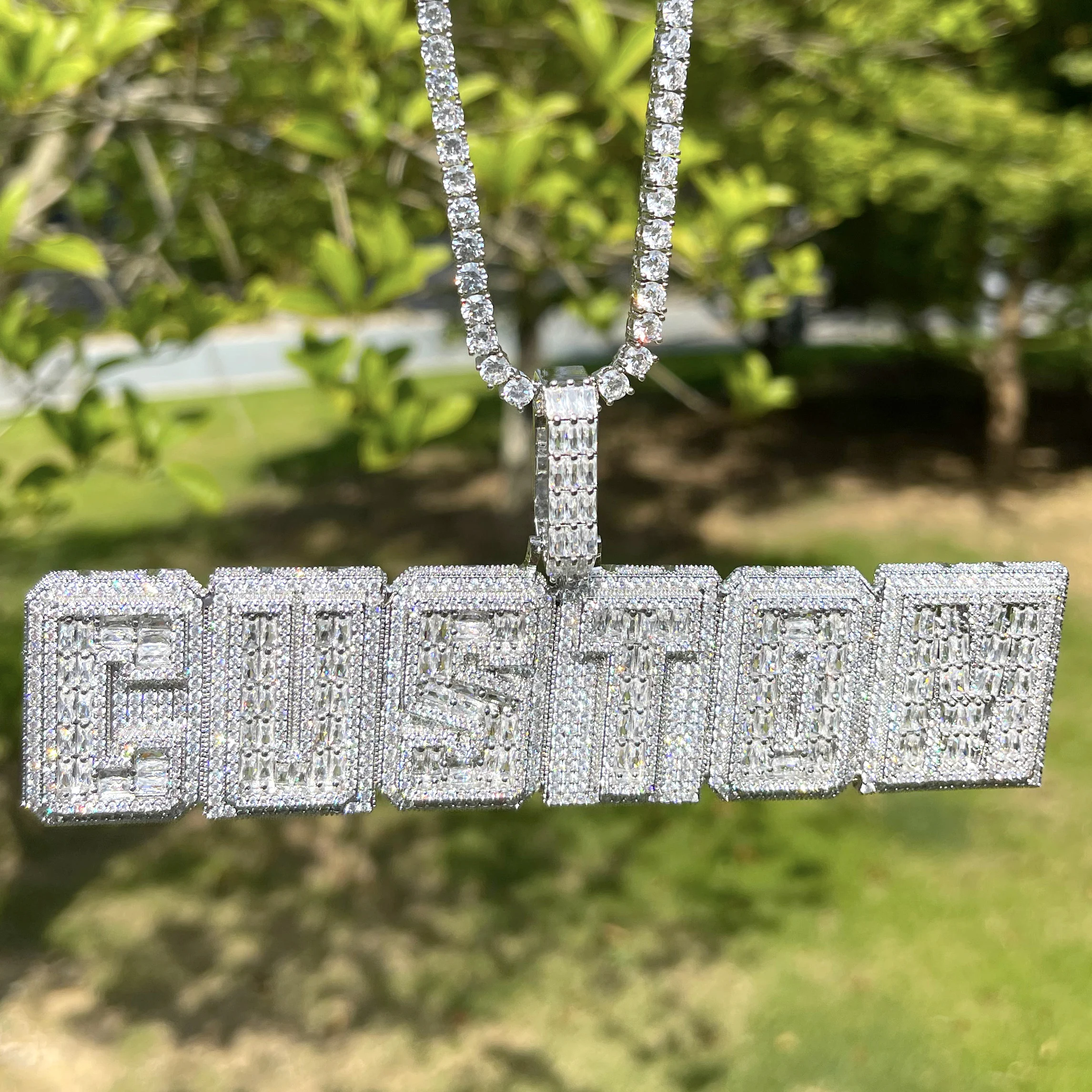 Bubble Letter Iced Out Custom Name Necklace For Men Prong Setting Personazlied Pendant Hip Hop Jewelry S1549694921D342D0Bbf7058F03Bfc6Acm Bubble Letter Iced Out Custom Name Necklace For Men Prong Setting Personazlied Pendant Hip Hop Jewelry - Image 6