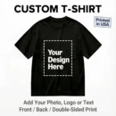 Custom T-Shirt for Men Women, Personalized Photo Logo Text Tee, Front Back Print, Cotton Shirt Printed in USA