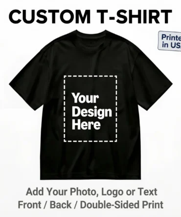 Mopixie Store S16066C557D9F46D9B2F7F10F12B9B38Ak Custom T-Shirt For Men Women, Personalized Photo Logo Text Tee, Front Back Print, Cotton Shirt Printed In Usa