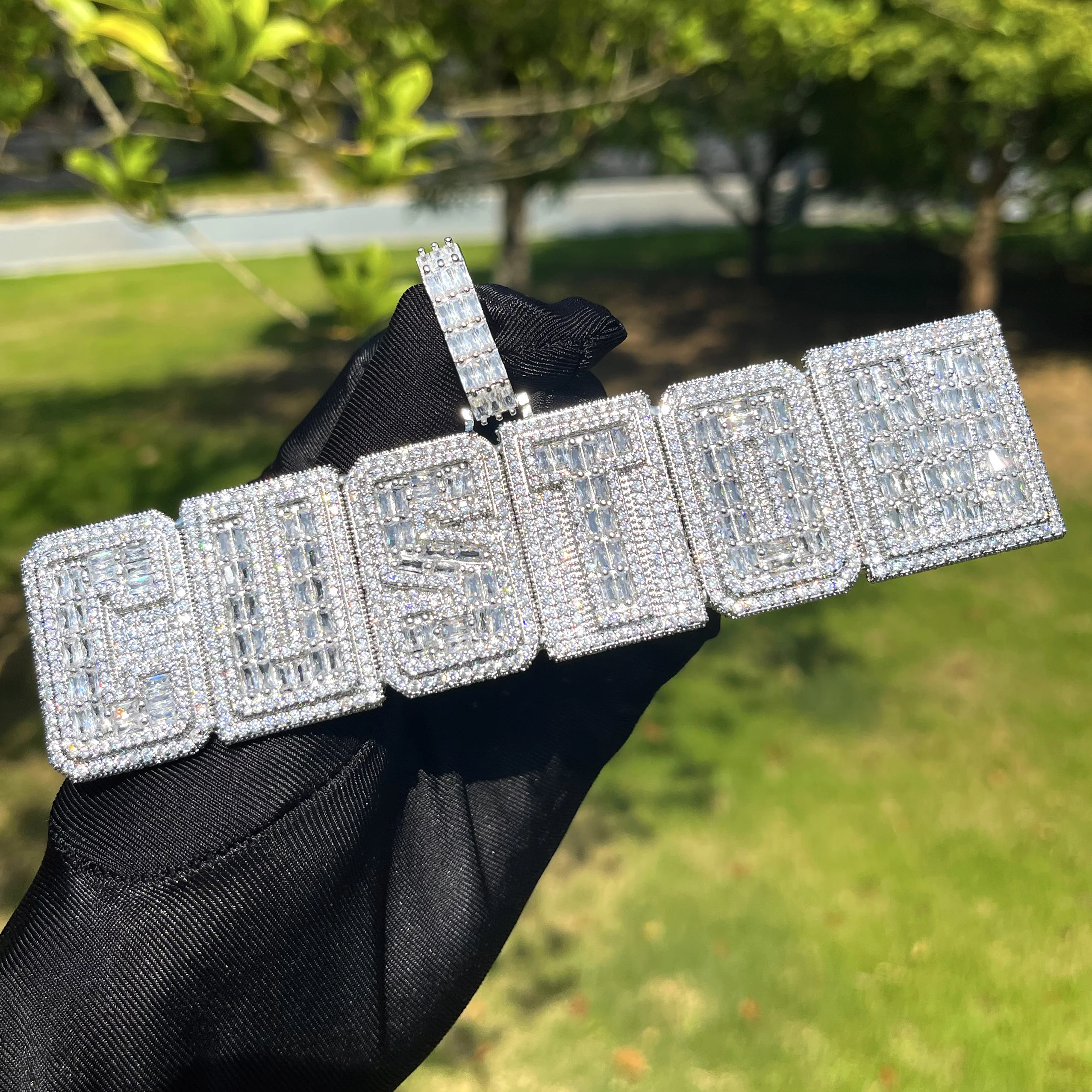 Bubble Letter Iced Out Custom Name Necklace For Men Prong Setting Personazlied Pendant Hip Hop Jewelry S5F3783F0E54143Fa8C7366A99555D822P Bubble Letter Iced Out Custom Name Necklace For Men Prong Setting Personazlied Pendant Hip Hop Jewelry - Image 3