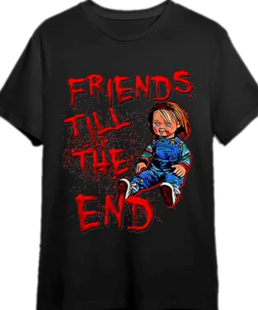 Moisture-Wicking Chucky Doll Graphic T-Shirt for Men, 100% Cotton Fabric, Crew Neck, Short Sleeve