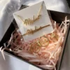 DUOYING Custom Name Jewelry Set For Kids Stainless Steel Nameplate Bracelet 18K Gold Customized Baby Name Necklace